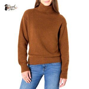 Relaxed-Fit Cotton Blend Turtleneck Pullover Sweater